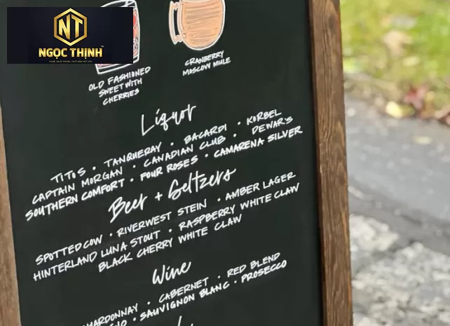 BẢNG MENU GIÁ ĐỠ PHONG CÁCH HÀN QUỐC CÓ NHIỀU SIZE - BMN04